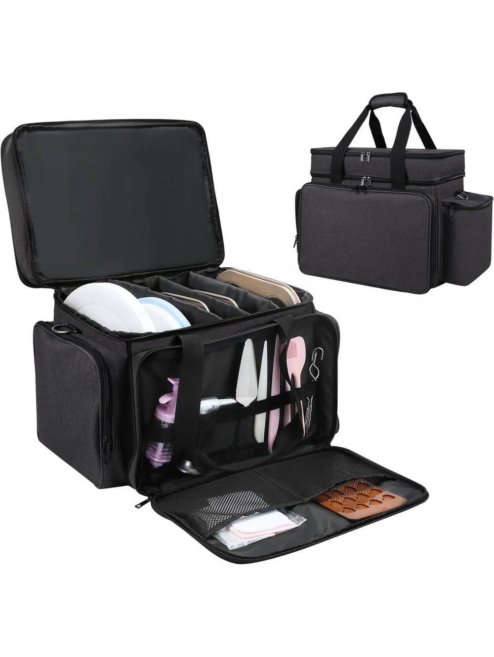 Baking Supplies Storage Case - Cake Decorating Organizer for Bakers